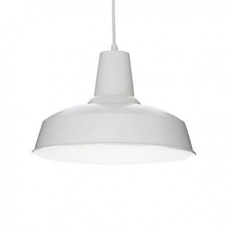 IDEAL LUX MOBY SP1 SOSPENSIONE BIANCA CON DIFFUSORE IN METALLO ED INTERNO BIANCO 60W