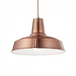 IDEAL LUX MOBY SP1 SOSPENSIONE RAME CON DIFFUSORE IN METALLO ED INTERNO BIANCO 60W