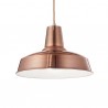 IDEAL LUX MOBY SP1 SOSPENSIONE RAME CON DIFFUSORE IN METALLO ED INTERNO BIANCO 60W