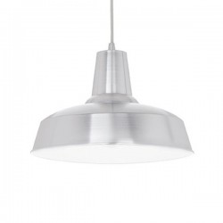 IDEAL LUX MOBY SP1 SOSPENSIONE ALLUMINIO CON DIFFUSORE IN METALLO ED INTERNO BIANCO 60W