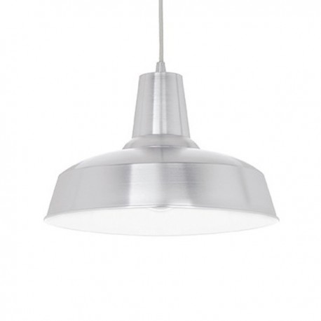 IDEAL LUX MOBY SP1 SOSPENSIONE ALLUMINIO CON DIFFUSORE IN METALLO ED INTERNO BIANCO 60W