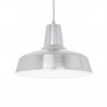 IDEAL LUX MOBY SP1 SOSPENSIONE ALLUMINIO CON DIFFUSORE IN METALLO ED INTERNO BIANCO 60W