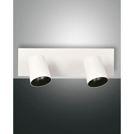 FABAS LUCE 3451-82-102 | MODO SPOT A PARETE IN METALLO BIANCO 2X35W GU10