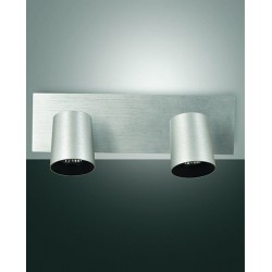 FABAS LUCE 3451-82-212 |  SPOT A PARETE MODO IN ALLUMINIO SPAZZOLATO 2X35W GU10