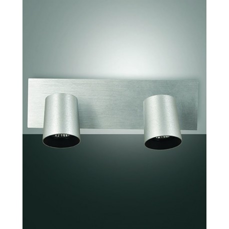 FABAS LUCE 3451-82-212 |  SPOT A PARETE MODO IN ALLUMINIO SPAZZOLATO 2X35W GU10