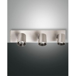 FABAS LUCE 3451-83-212 | SPOT A PARETE MODO ALLUMINIO SPAZZOLATO 3X35W GU10