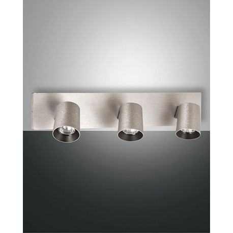 FABAS LUCE 3451-83-212 | SPOT A PARETE MODO ALLUMINIO SPAZZOLATO 3X35W GU10