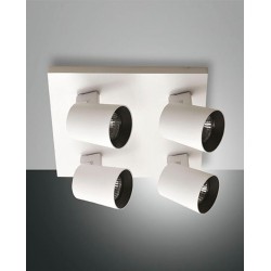 FABAS LUCE 3451-84-102 | SPOT A PARETE MODO IN METALLO BIANCO 4X35W GU10