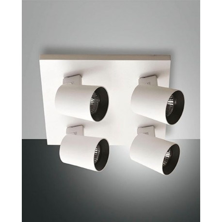 FABAS LUCE 3451-84-102 | SPOT A PARETE MODO IN METALLO BIANCO 4X35W GU10