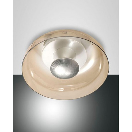 FABAS LUCE 3463-61-125 | VINTAGE PLAFONIERA LED DIMMERABILE IN VETRAMBRA 15W 1350lm WARM WHITE