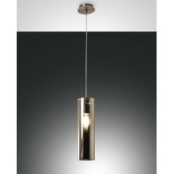 FABAS LUCE 3480-40-126 | SINTESI SOSPENSIONE IN VETRO BOROSILICATO FUME'  E27 60W