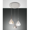 FABAS LUCE 3481-47-297 | LILA SOSPENSIONE IN VETRO BOROSILICATO 3 LUCI E27 3x40W