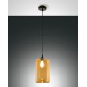 FABAS LUCE 3491-40-125 | SILO SOSPENSIONE IN VETRO SOFFIATO COLOR AMBRA 60W E27