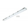 ROSSINI ILLUMINAZIONE DIN004 DINARO APPARECCHIO STAGNO LED BILAMPADA A PARETE O SOFFITTO 4000°K 2310lm IP65 2X9W