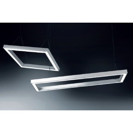 ROSSINI ILLUMINAZIONE IKU005B IKU SOSPENSIONE LED IN ALLUMINIO BIANCO GOFFRATO 3000°K 9480 lm 64W