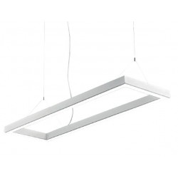 ROSSINI ILLUMINAZIONE IKU008B IKU SOSPENSIONE LED IN ALLUMINIO BIANCO GOFFRATO 4000°K 14890 lm 96W