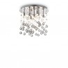 IDEAL LUX MOONLIGHT PL8 PLAFONIERA IN METALLO FINITURA CROMO E PENDAGLI IN CRISTALLO 8x40W G9