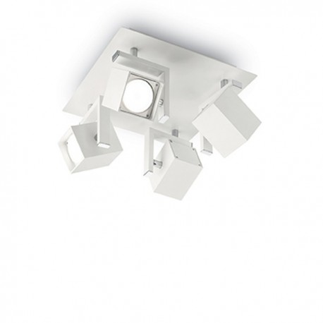 IDEAL LUX MOUSE PL4 LAMPADA DA SOFFITTO IN METALLO BIANCO CON DIFFUSORI ORIENTABILI 4x50W 
