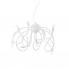 IDEAL LUX MULTIFLEX SP8 SOSPENSIONE IN METALLO VERNICIATO CON BRACCI FLESSIBILI BIANCHI 8x40W E14