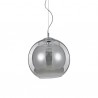 IDEAL LUX NEMO SP1 D30 SOSPENSIONE CROMATA CON DIFFUSORE IN VETRO FUME'  60W E27