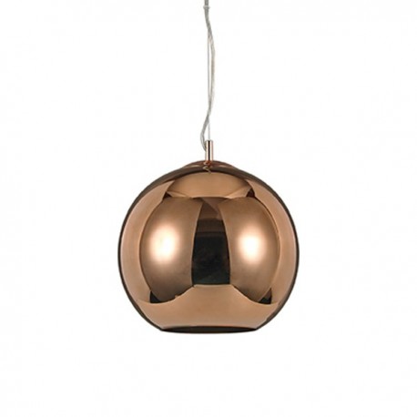 IDEAL LUX NEMO SP1 D30 SOSPENSIONE CON MONTATURA E VETRO COLOR RAME 60W E27