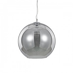 IDEAL LUX NEMO SP1 D40 SOSPENSIONE CROMATA CON DIFFUSORE IN VETRO FUME'  60W E27