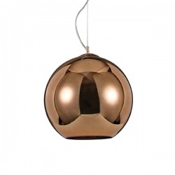 IDEAL LUX NEMO SP1 D40 SOSPENSIONE CON MONTATURA E VETRO COLOR RAME 60W E27