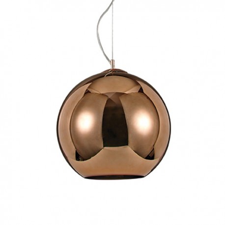 IDEAL LUX NEMO SP1 D40 SOSPENSIONE CON MONTATURA E VETRO COLOR RAME 60W E27