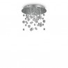 IDEAL LUX NEVE PL5 PLAFONIERA CROMATA DECORATA CON SFERE DI VETRO 5x40W G9
