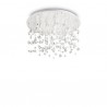 IDEAL LUX NEVE PL12 PLAFONIERA BIANCA DECORATA CON SFERE DI VETRO 12x40W G9