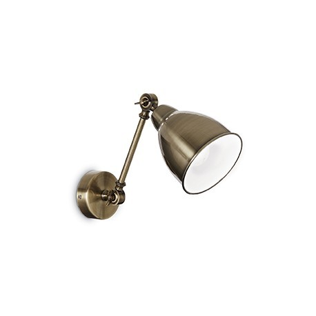 IDEAL LUX NEWTON AP1 APPLIQUE BRUNITO CON BRACCIO E DIFFUSORE ORIENTABILE 60W E27