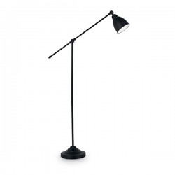 IDEAL LUX NEWTON PT1 LAMPADA DA TERRA NERA CON BRACCIO E DIFFUSORE ORIENTABILE 60W E27