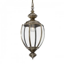 IDEAL LUX NORMA SP1 SOSPENSIONE IN METALLO BRUNITO CON DIFFUSORE IN VETRO 1x60W E27