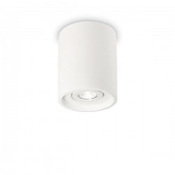 IDEAL LUX OAK PL1 ROUND LAMPADA SOFFITTO BIANCA CON ELEMENTO CENTRALE ORIENTABILE 35W