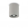 IDEAL LUX OAK PL1 ROUND LAMPADA SOFFITTO CEMENTO CON ELEMENTO CENTRALE ORIENTABILE 35W