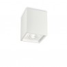 IDEAL LUX OAK PL1 SQUARE LAMPADA SOFFITTO BIANCA CON ELEMENTO CENTRALE ORIENTABILE 35W