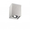 IDEAL LUX OAK PL1 SQUARE LAMPADA SOFFITTO CEMENTO CON ELEMENTO CENTRALE ORIENTABILE 35W