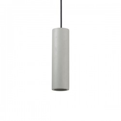 IDEAL LUX OAK SP1 ROUND SOSPENSIONE CEMENTO E CAVO TESSUTO NERO 35W GU10