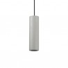IDEAL LUX OAK SP1 ROUND SOSPENSIONE CEMENTO E CAVO TESSUTO NERO 35W GU10