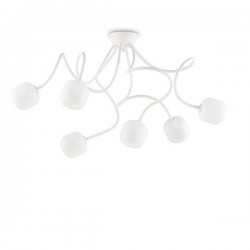 IDEAL LUX OCTOPUS PL6 PLAFONIERA IN METALLO BIANCO CON BRACCI FLESSIBILI 6x28W G9