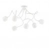 IDEAL LUX OCTOPUS PL6 PLAFONIERA IN METALLO BIANCO CON BRACCI FLESSIBILI 6x28W G9