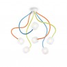 IDEAL LUX OCTOPUS PL6 PLAFONIERA IN METALLO CON BRACCI FLESSIBILI COLORATI 6x28W G9