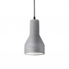 IDEAL LUX OIL-1 SP1 SOSPENSIONE IN METALLO NERO CON DIFFUSORE IN CEMENTO 15W E27