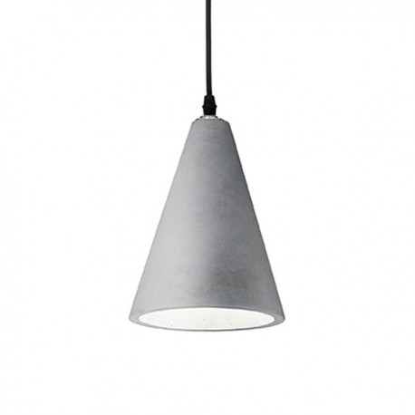 IDEAL LUX OIL-2 SP1 SOSPENSIONE IN METALLO NERO CON DIFFUSORE IN CEMENTO 15W E272