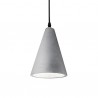 IDEAL LUX OIL-2 SP1 SOSPENSIONE IN METALLO NERO CON DIFFUSORE IN CEMENTO 15W E272