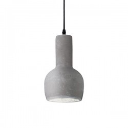 IDEAL LUX OIL-3 SP1 SOSPENSIONE IN METALLO NERO CON DIFFUSORE IN CEMENTO 15W E27