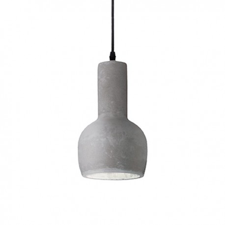 IDEAL LUX OIL-3 SP1 SOSPENSIONE IN METALLO NERO CON DIFFUSORE IN CEMENTO 15W E27