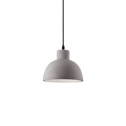 IDEAL LUX OIL-5 SP1 SOSPENSIONE IN METALLO NERO CON DIFFUSORE IN CEMENTO 15W E27