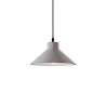 IDEAL LUX OIL-6 SP1 SOSPENSIONE IN METALLO NERO CON DIFFUSORE IN CEMENTO 15W E27