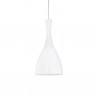 IDEAL LUX OLIMPIA SP1 SOSPENSIONE CROMO CON DIFFUSORE IN VETRO BIANCO 60W E27
